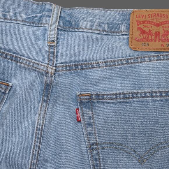 Levi's 405 20" Light Wash Denim Shorts Men's Size 34 GUC - Picture 7 of 11